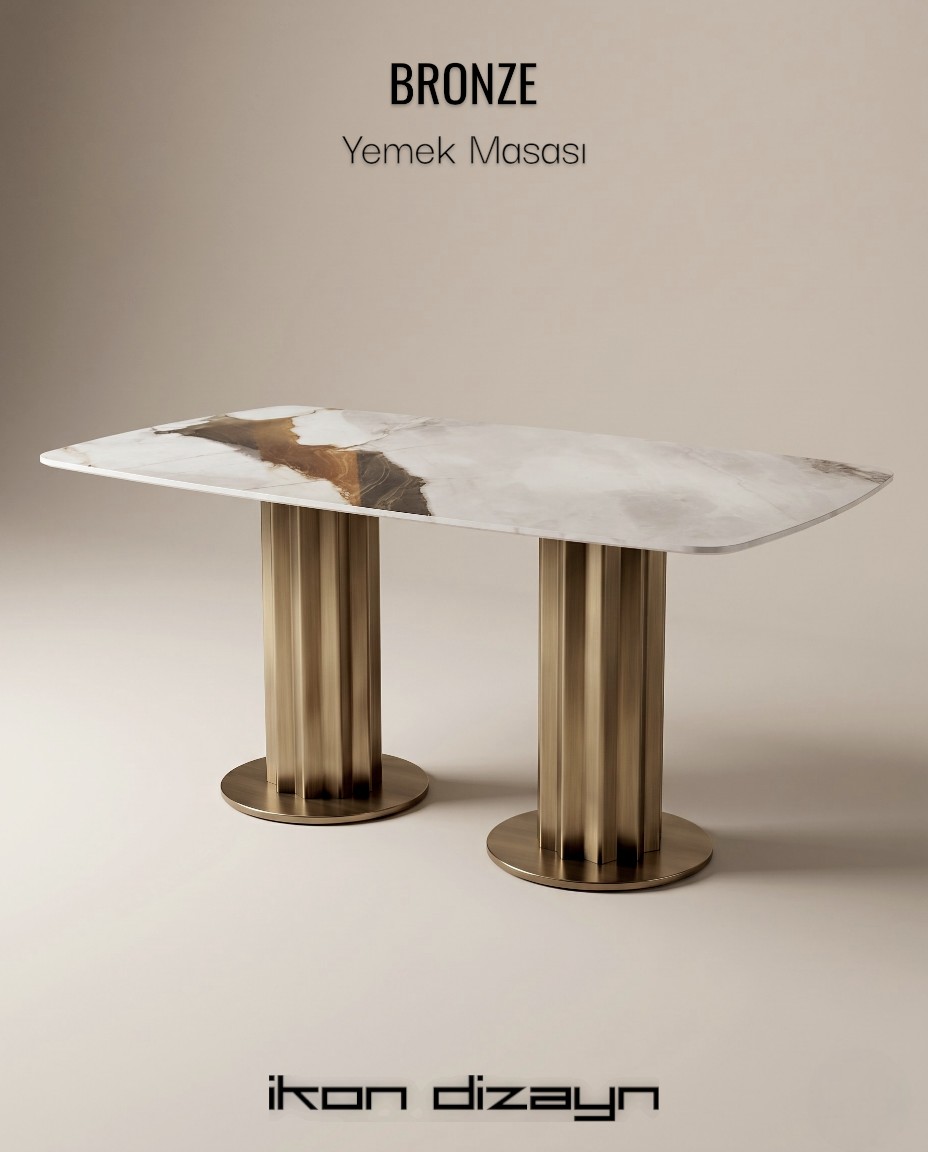 Bronze Yemek Masası